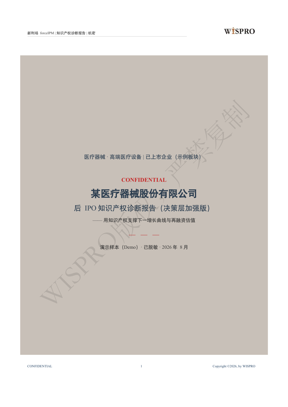 上市后知识产权诊断示例